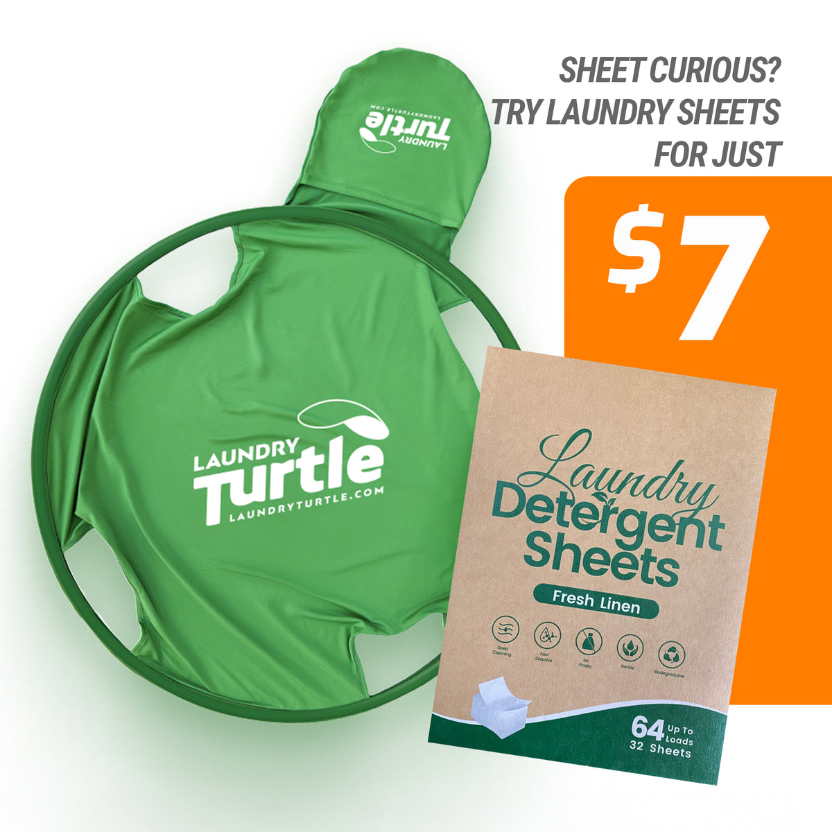 Laundry Turtle + $7 Sheets