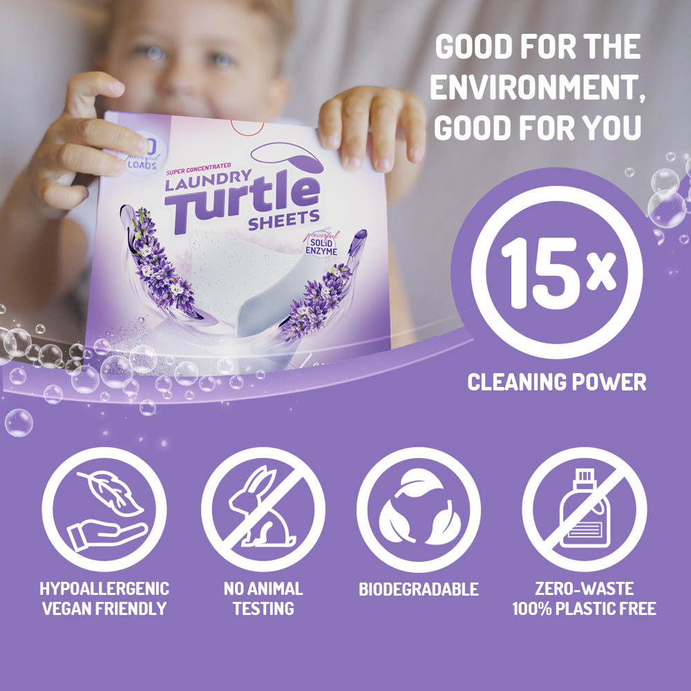 Laundry Turtle Detergent Sheets