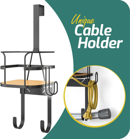 Door Ironing Board Holder with cable holder