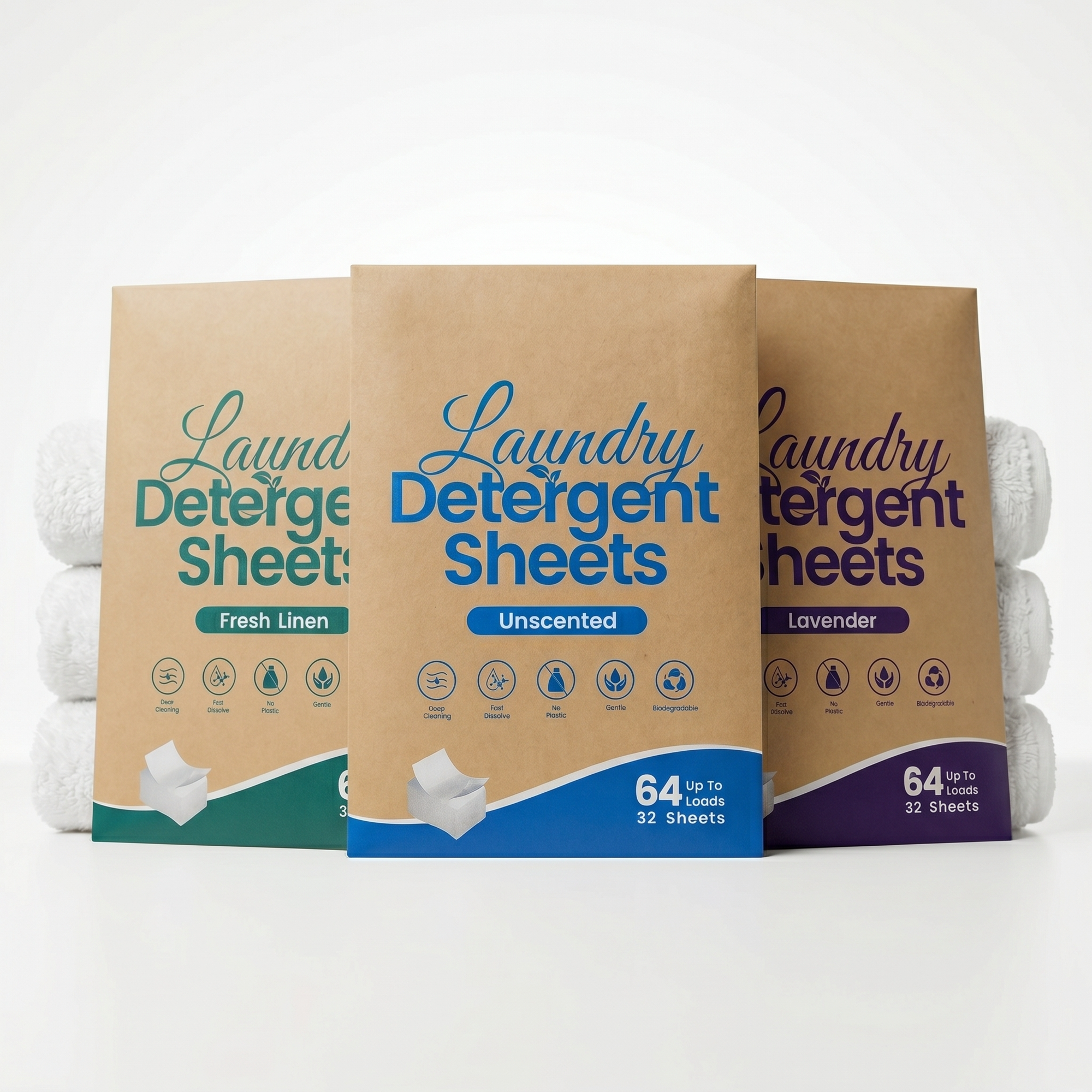 2 Packs Laundry Detergent Sheets